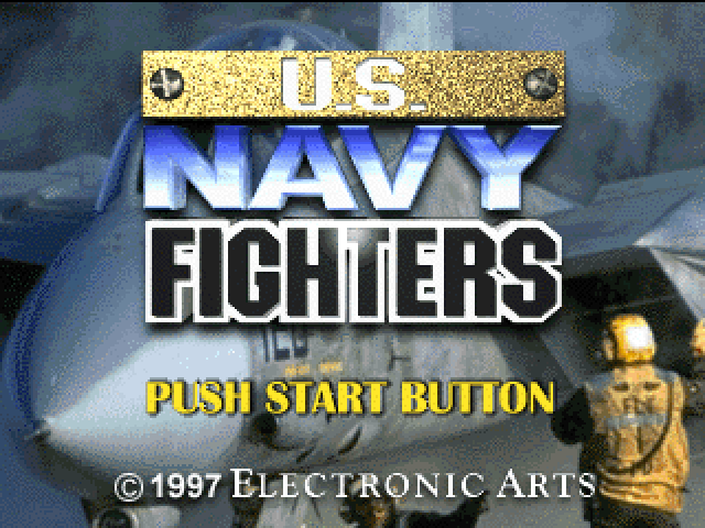 U.S. Navy Fighters title screen for Playstation
